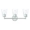 Designers Fountain Ingo 24in 3-Light Polished Nickel Modern Indoor Vanity Light with Clear Ribbed Glass Shade D230M-3B-PN - alternate 1
